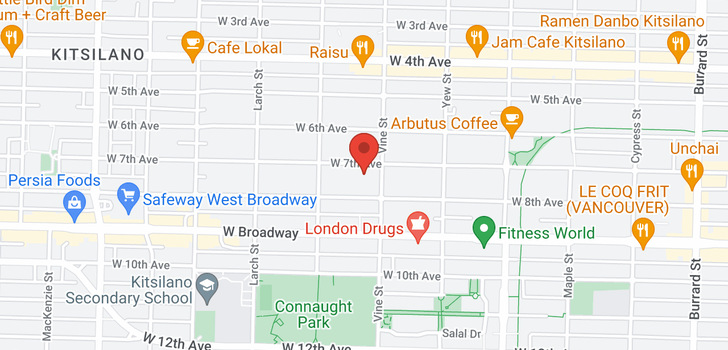 map of 2326 W 7TH AVENUE